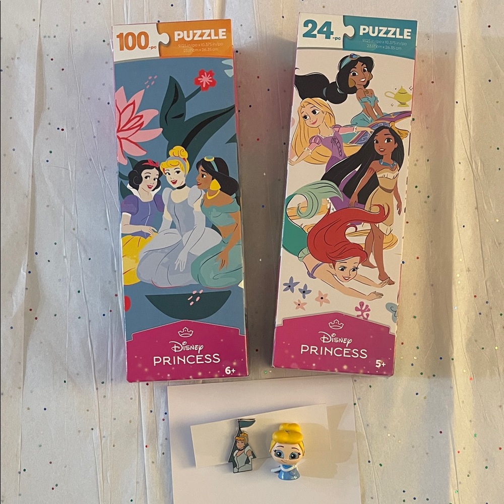 Disney 4pc BUNDLE  Cinderella: Pin, Doorable & 2 Puzzle
